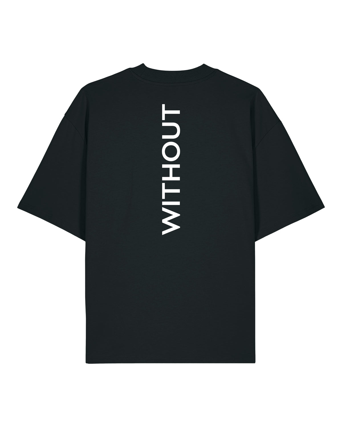 WITHOUT Flatlay T-Shirt Black Back