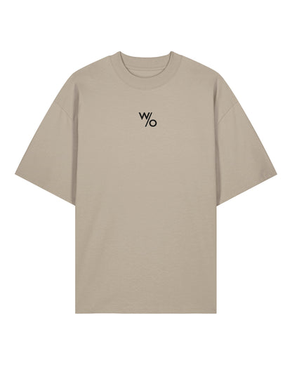 WITHOUT Flatly Statement T-Shirt Stone Front