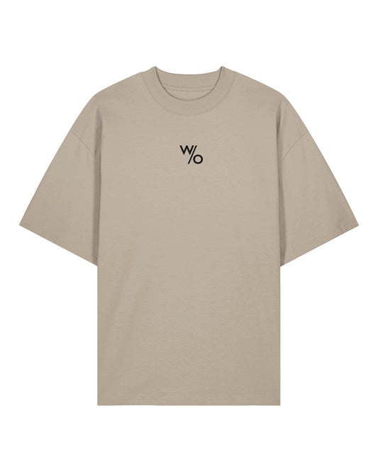 WITHOUT Flatly Statement T-Shirt Stone Front