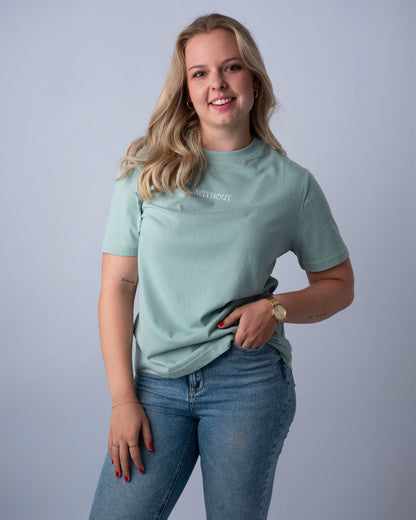 WITHOUT Matcha Shirt women detail